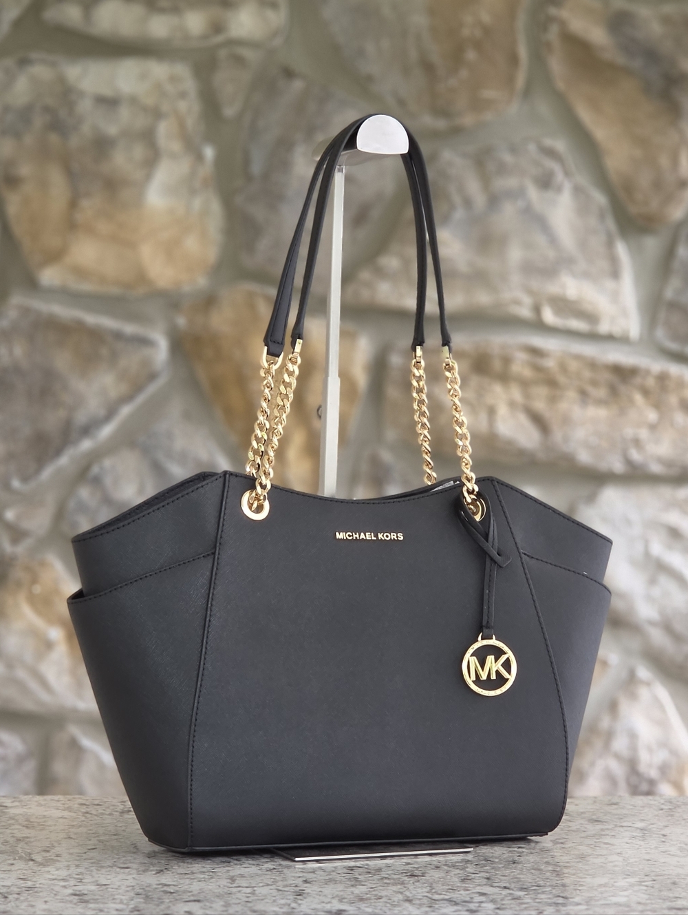 Michael Kors Jet Set Large Black Shoulder Bag